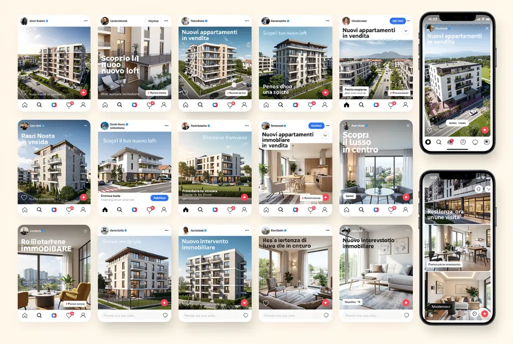 Contenuti digitali e clip di rendering 3D ottimizzate per campagne social
